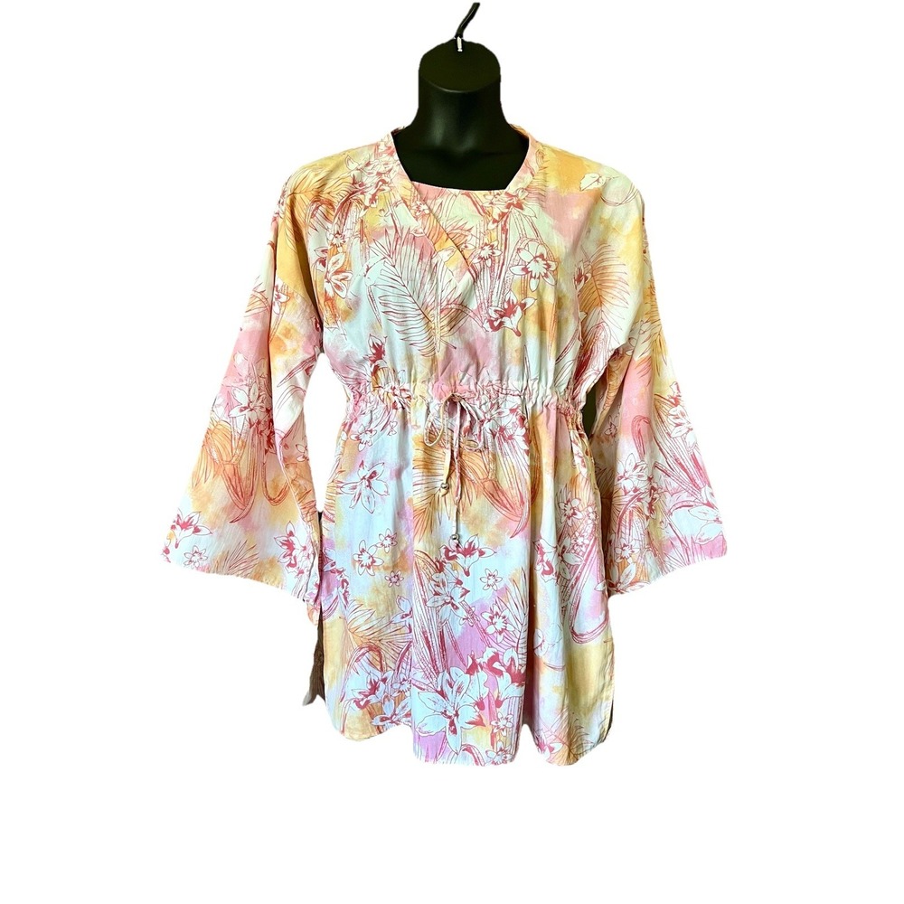 Solumbra Tunic Cover Up Travel Pool Tropical‎ Women's  M/L